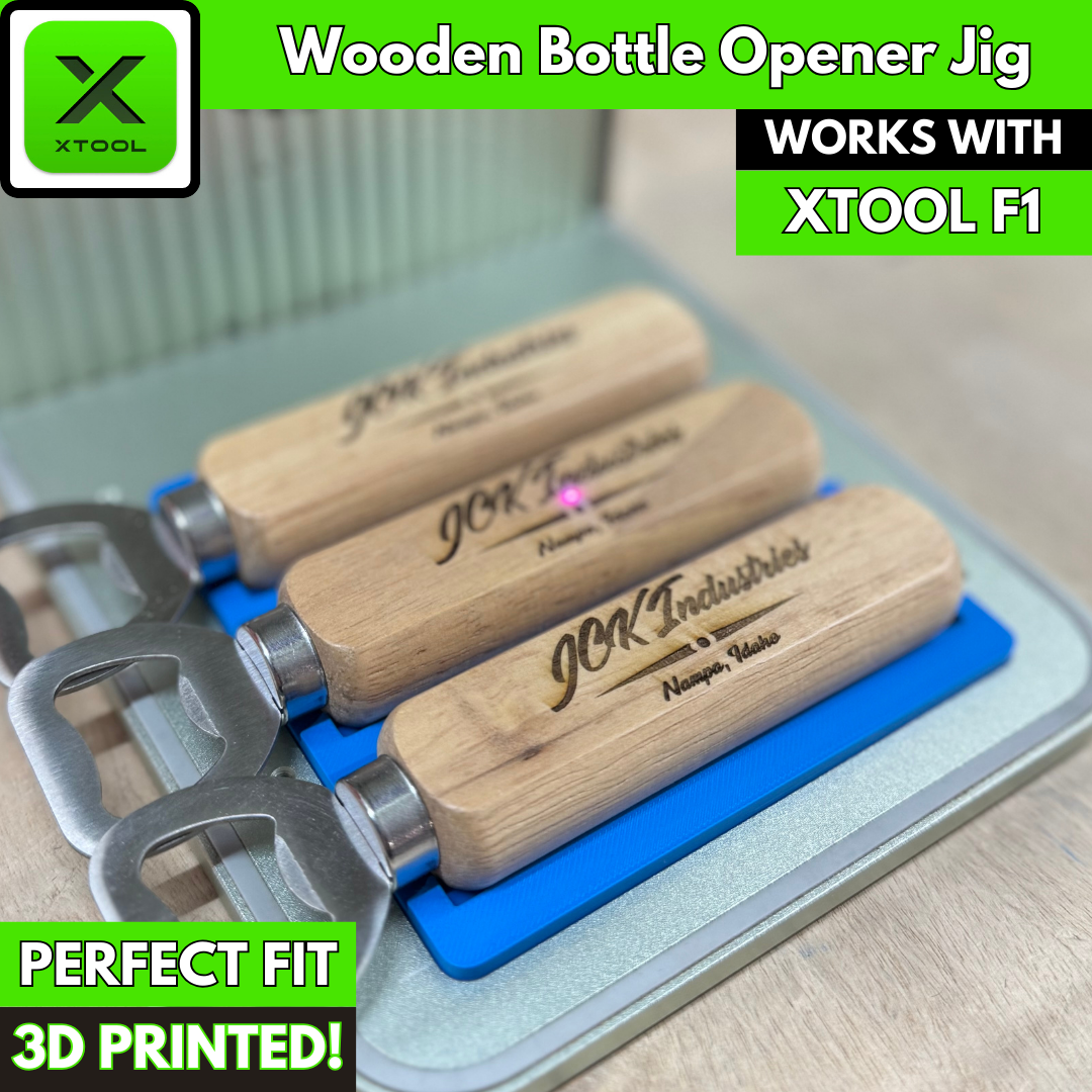 Bottle Opener Jig- xTool F1 3D Printed Jig