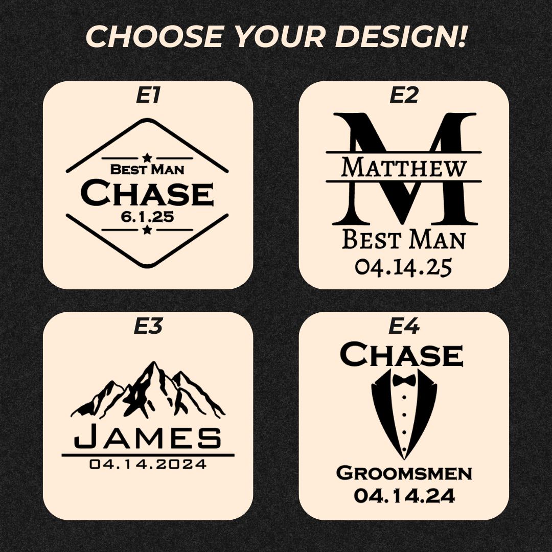 Custom Laser Engraved Metal Flasks β Personalized Groomsmen & Dad Gifts