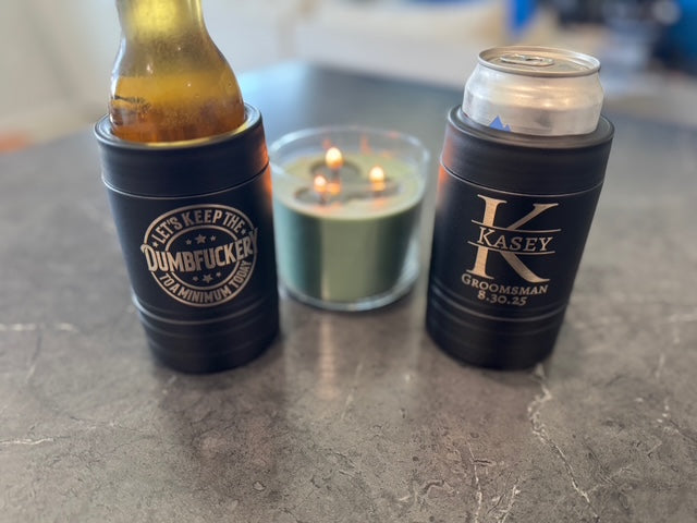 Personalized Can Koozie- Custom Engraved Gifts