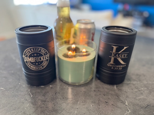 Personalized Can Koozie- Custom Engraved Gifts