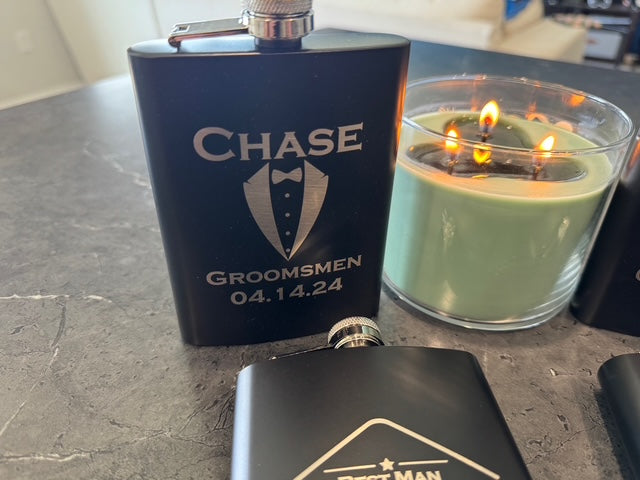 Custom Laser Engraved Metal Flasks β Personalized Groomsmen & Dad Gifts