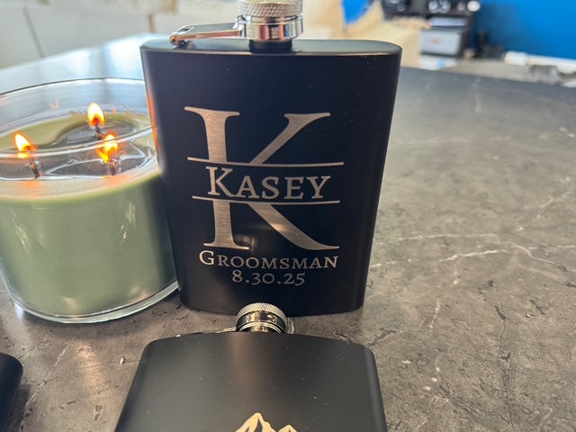 Custom Laser Engraved Metal Flasks β Personalized Groomsmen & Dad Gifts