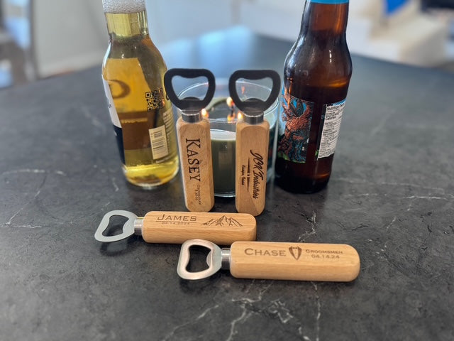 Personalized Wooden Bottle Opener-Custom Engraved Gifts