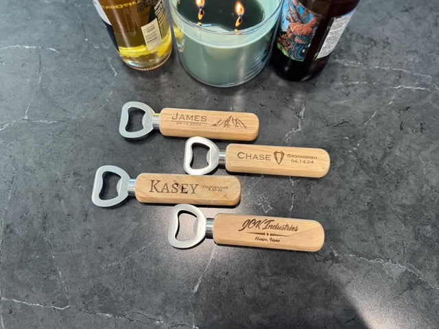 Personalized Wooden Bottle Opener-Custom Engraved Gifts
