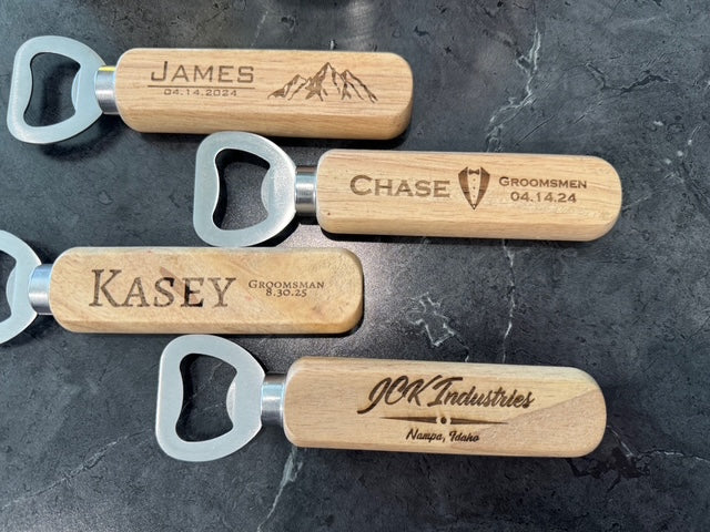 Personalized Wooden Bottle Opener-Custom Engraved Gifts