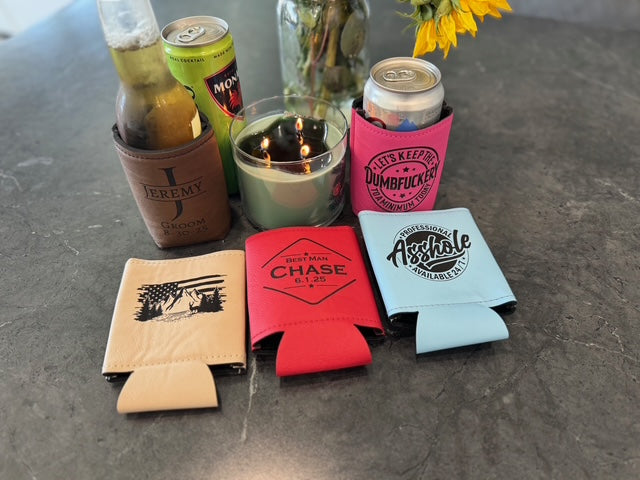 Personalized Drink Koozie- Custom Engraved Gifts