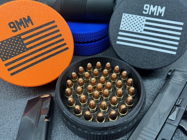 9mm Ammo Holder- 3D Printed Stackable Organizer