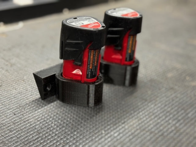Milwaukee M12 Tool and Battery Mount- 3D Printed Wall Mount