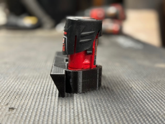Milwaukee M12 Battery Holder- 3D Printed Wall Mount Battery Holder