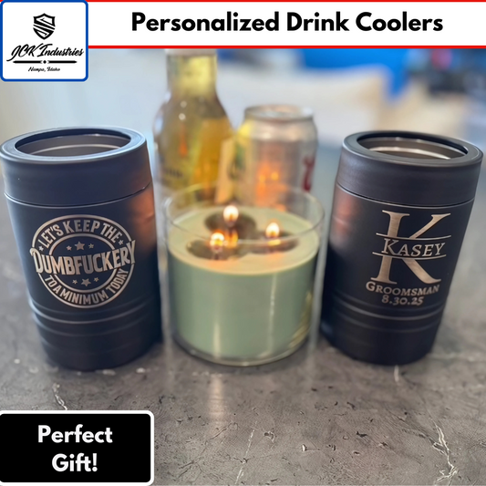 Personalized Can Koozie- Custom Engraved Gifts