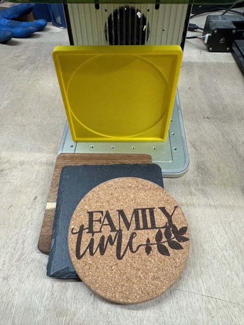 4" Coaster Laser Jig- xTool F1 3D Printed Jig