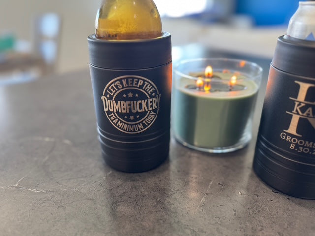 Personalized Can Koozie- Custom Engraved Gifts