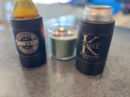 Personalized Can Koozie- Custom Engraved Gifts