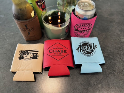 Personalized Drink Koozie- Custom Engraved Gifts
