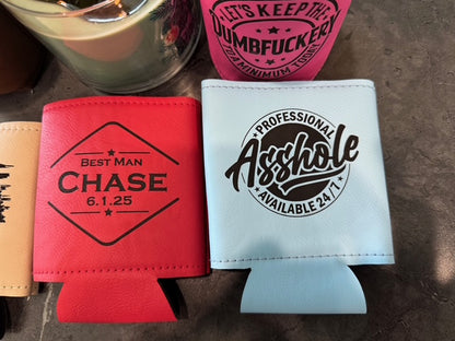 Personalized Drink Koozie- Custom Engraved Gifts