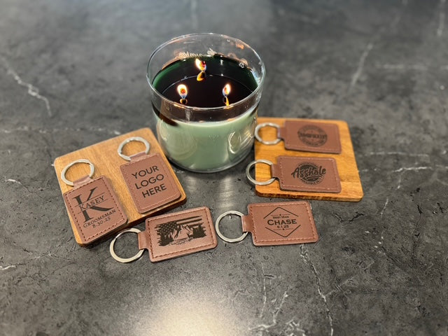 Personalized Leather Keychains- Custom Engraved Gifts
