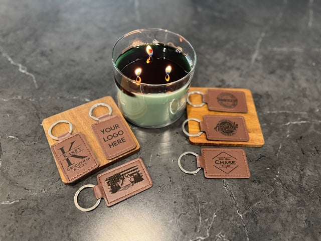 Personalized Leather Keychains- Custom Engraved Gifts
