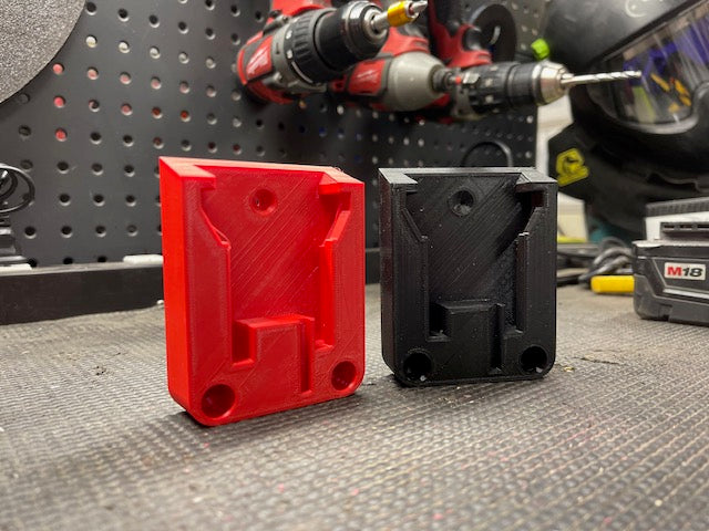 Milwaukee M18 Battery Holder- 3D Printed Wall Mount Battery Holder