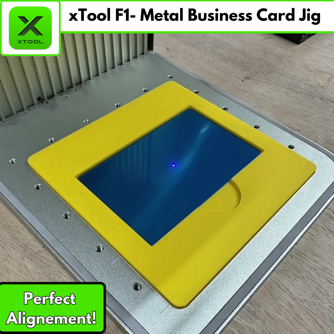 Metal Business Card Jig- xTool F1 3D Printed Jig