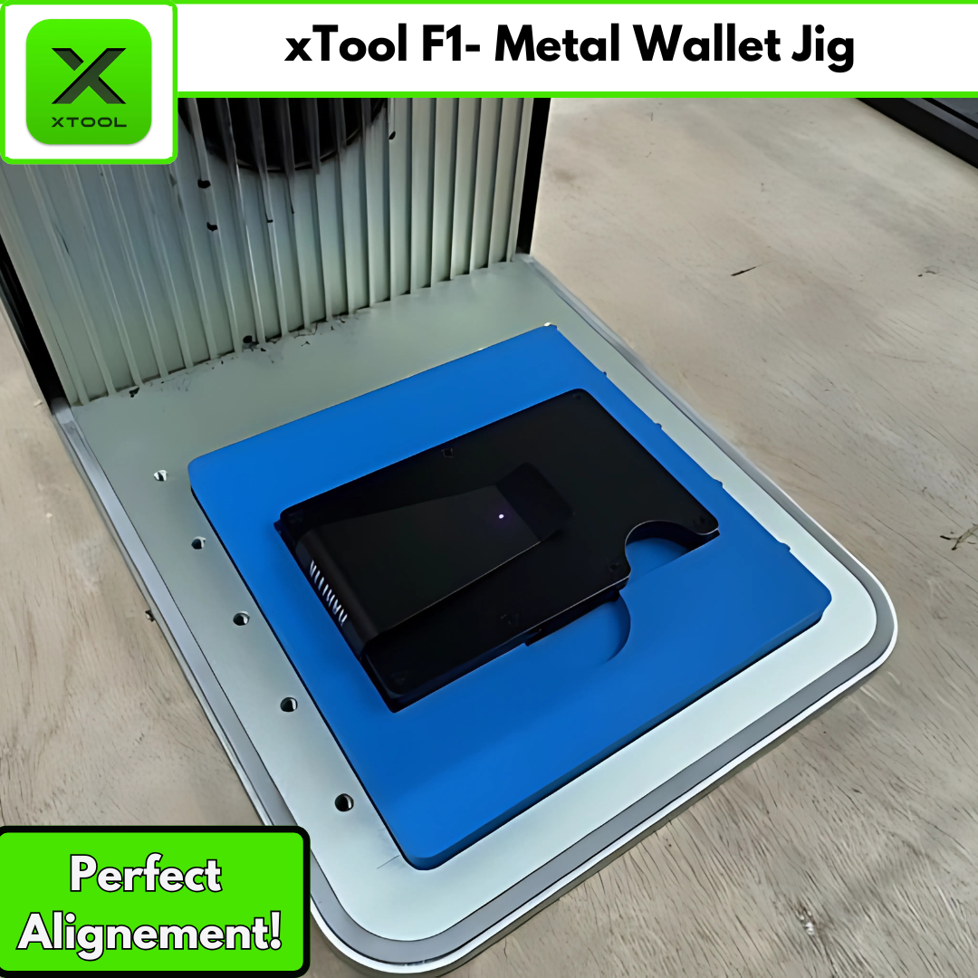 Metal Wallet Laser Jig- xTool F1 3D Printed Jig
