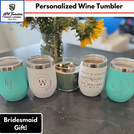 Personalized Wine Tumbler- Custom Engraved Gifts