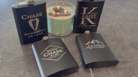 Custom Laser Engraved Metal Flasks – Personalized Groomsmen & Dad Gifts