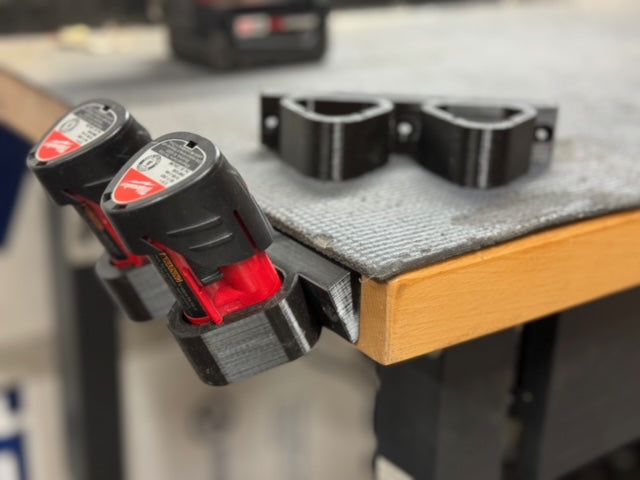 Milwaukee M12 Tool and Battery Mount- 3D Printed Wall Mount