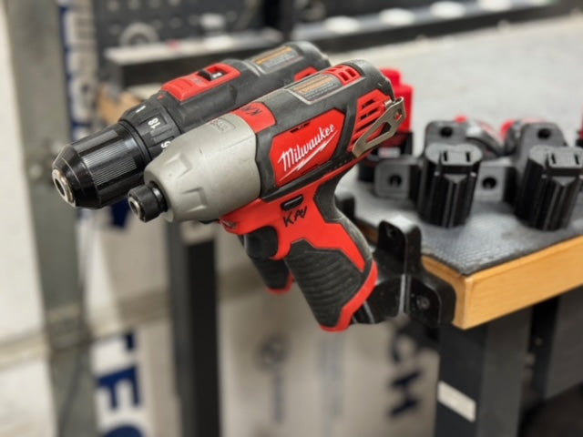 Milwaukee M12 Tool and Battery Mount- 3D Printed Wall Mount