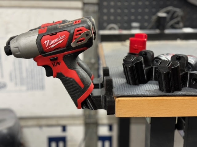 Milwaukee M12 Tool and Battery Mount- 3D Printed Wall Mount
